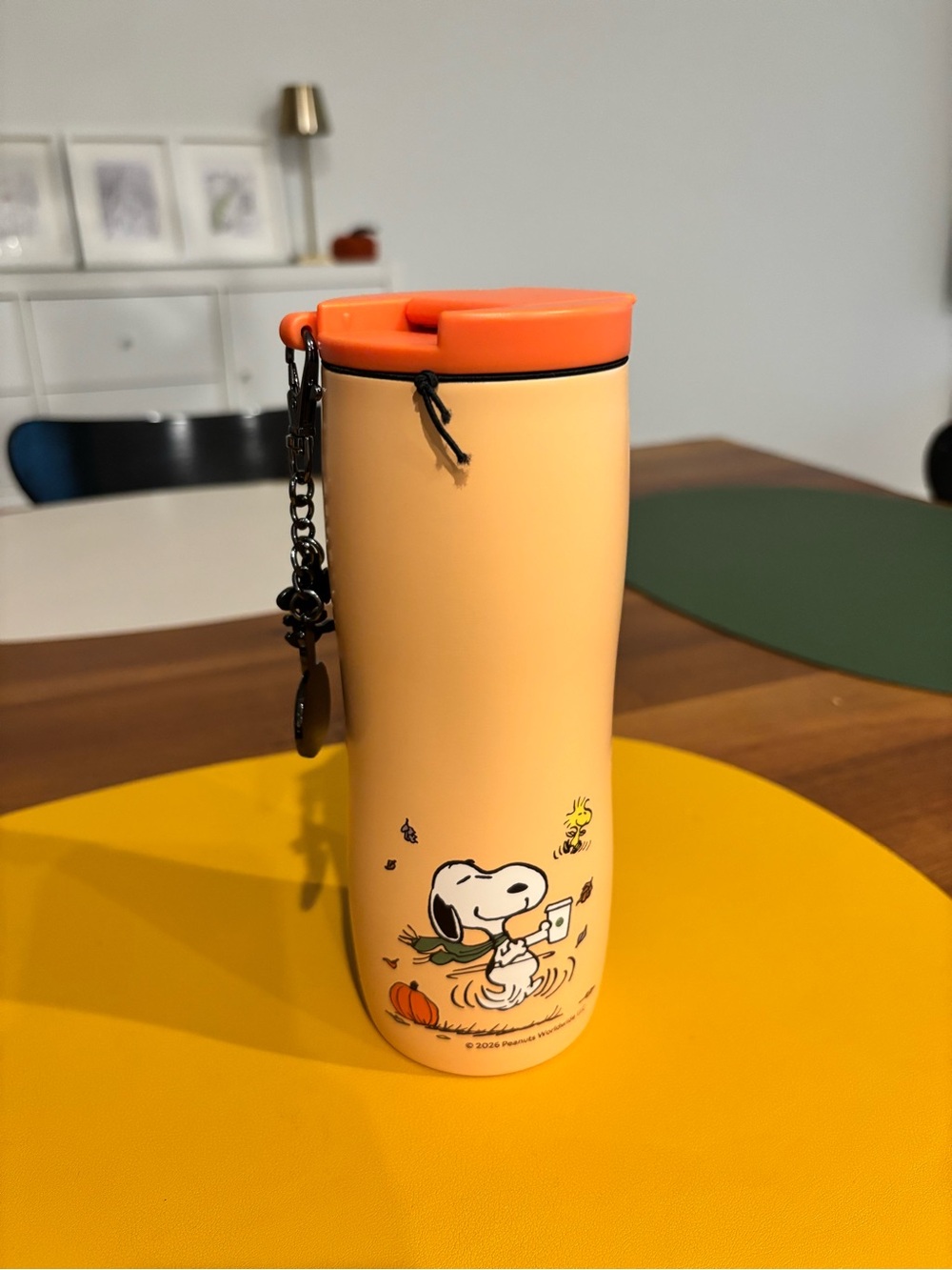 Starbucks + Peanuts Snoopy Peach and Orange Tumbler